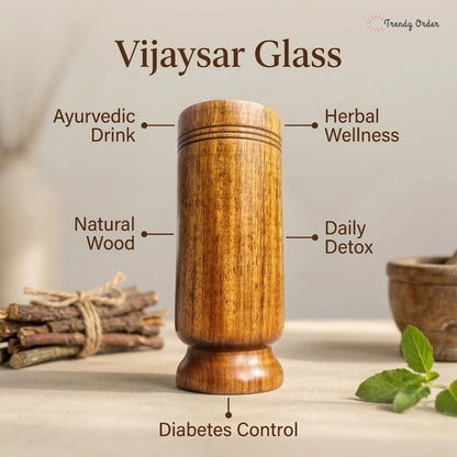 Vijaysar herbal wood tumbler